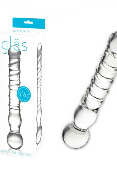 Joystick Glass Dildo Wand Anal & G-Spot Clear - ACME Pleasure