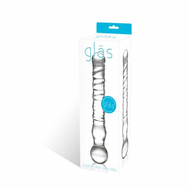 Joystick Glass Dildo Wand Anal & G-Spot Clear - ACME Pleasure