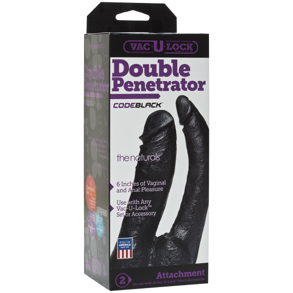 Vac-U-Lock Code Black Double Penetrator - ACME Pleasure