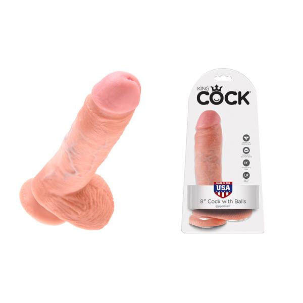 King Cock 8in Cock - Beige - ACME Pleasure