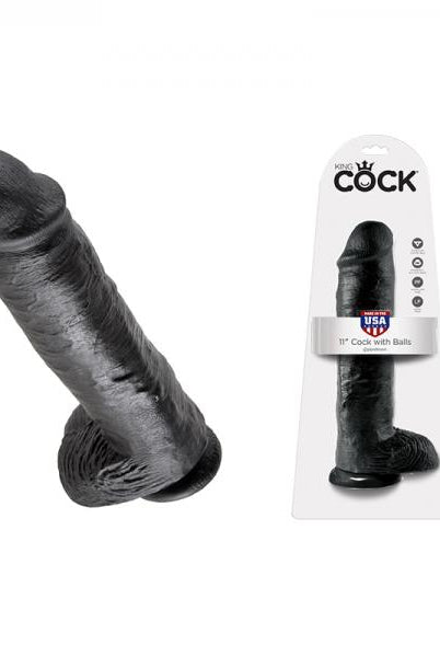 King Cock 11in Cock - Black - ACME Pleasure