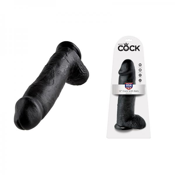 King Cock 12in Cock - Black - ACME Pleasure