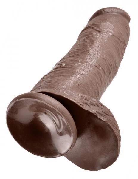 King C*ck 12 Inch C*ck With Balls Brown - ACME Pleasure