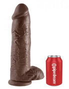 King C*ck 12 Inch C*ck With Balls Brown - ACME Pleasure