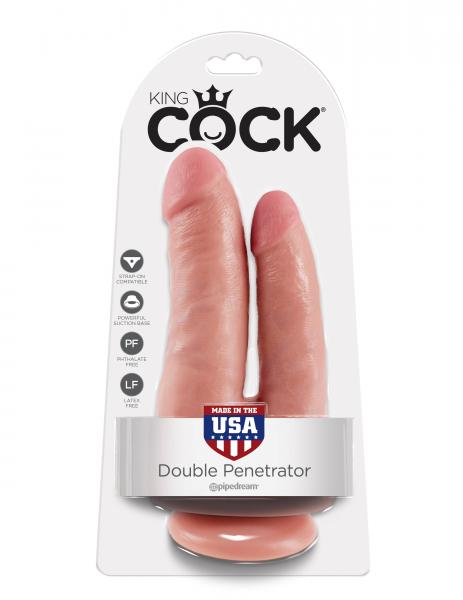 King Cock Double Penetrator Dildo Beige - ACME Pleasure