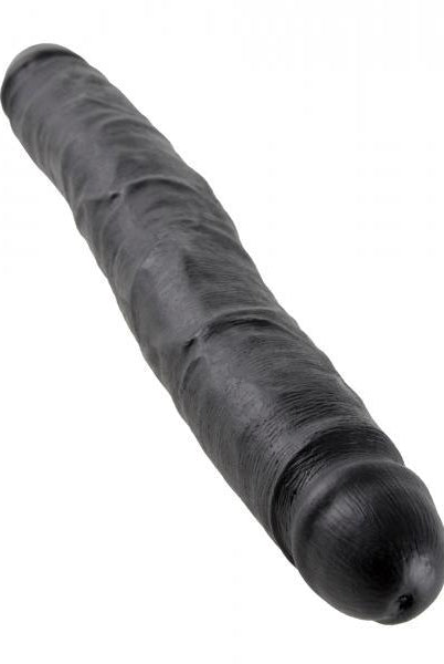 King Cock 12in Slim Double Dildo - Black - ACME Pleasure