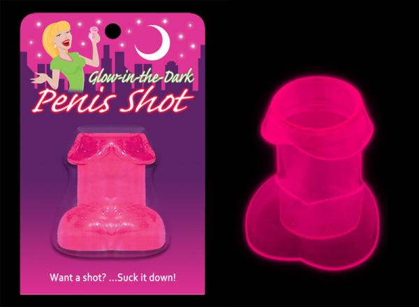 Glow In The Dark Penis Shot Glass Pink - ACME Pleasure