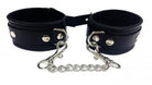 Rouge Plain Leather Wrist Cuffs Black - ACME Pleasure