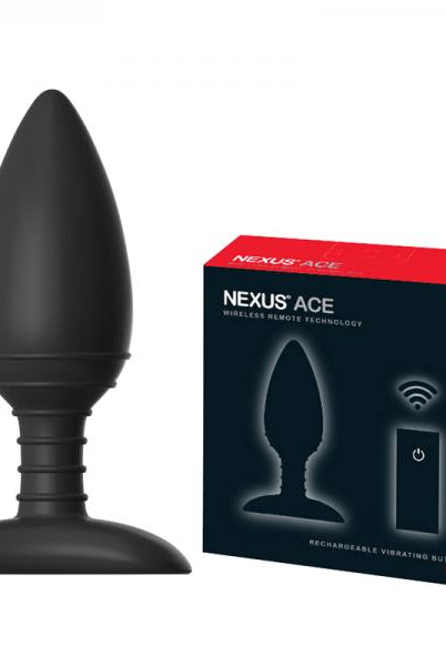 Nexus Ace Remote Control Medium Butt Plug Black - ACME Pleasure