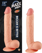 Maxx Men 11 inches Straight Dong Beige - ACME Pleasure