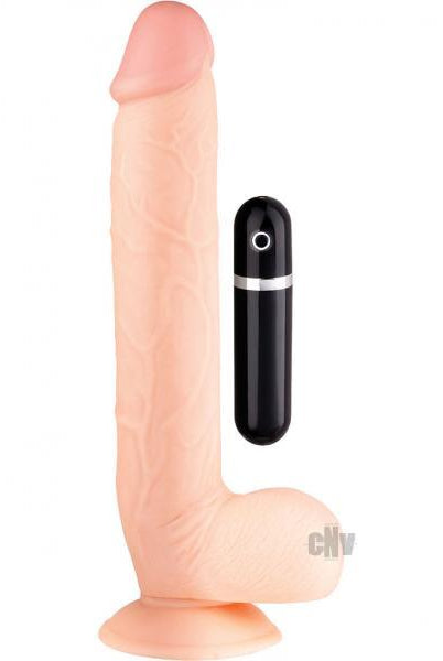 Maxx Men Vibrating 11 inches Straight Dong Beige - ACME Pleasure
