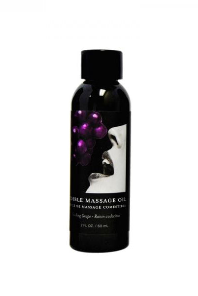 Earthly Body Edible Massage Oil Grape 2oz - ACME Pleasure