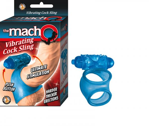 The Macho Vibrating Cocksling, Waterproof Blue - ACME Pleasure