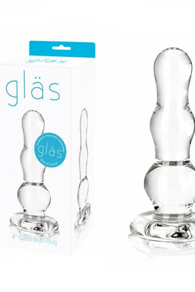 Glass Butt Plug 4 Inches Clear - ACME Pleasure