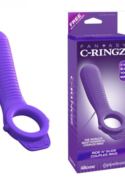 Fantasy C-Ringz Ride N Glide Couples Ring Purple - ACME Pleasure