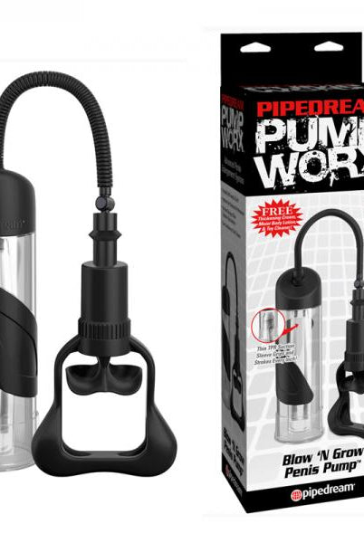 Pump Worx Blow N Grow Penis Pump Black - ACME Pleasure