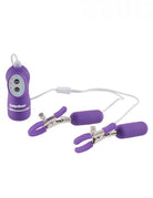 Fetish Fantasy Vibrating Nipple Clamps Purple - ACME Pleasure