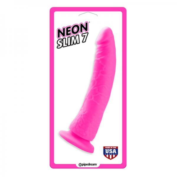 Neon Slim 7 Pink Realistic Dildo - ACME Pleasure