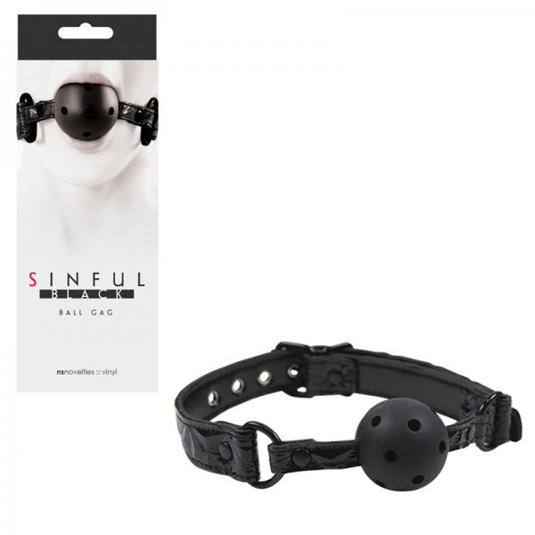 Sinful Black Ball Gag - ACME Pleasure