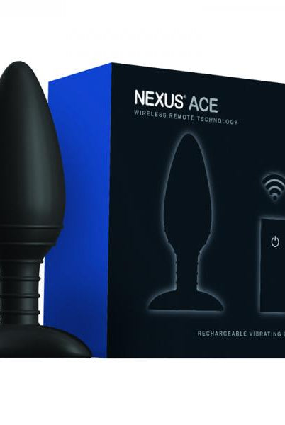 Nexus Ace Remote Control Large Butt Plug Black - ACME Pleasure