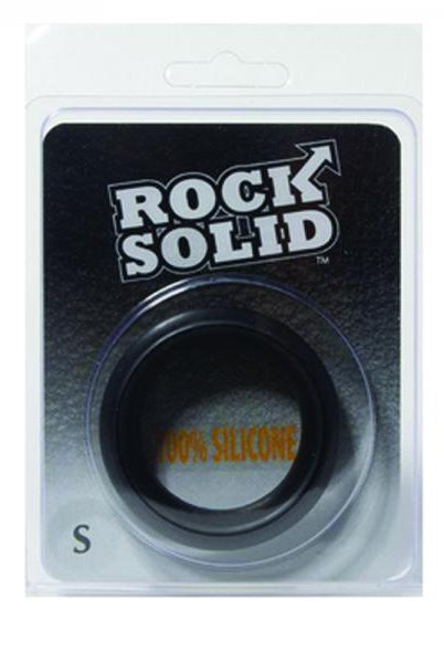Rock Solid Silicone Black C Ring, Small (1 3/4in) In A Clamshell - ACME Pleasure