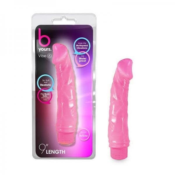 B Yours Vibe 6 9 inches Vibrating Dildo Pink - ACME Pleasure