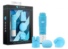 Revitalize Massage Kit with 3 Silicone Attachments Blue - ACME Pleasure