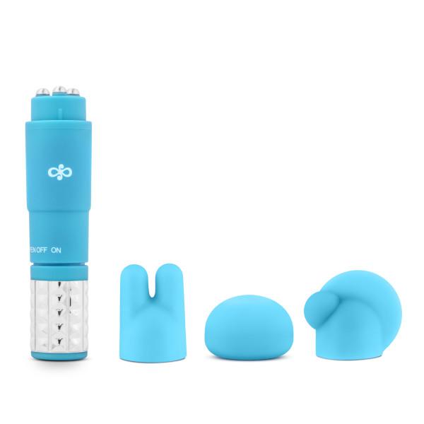 Revitalize Massage Kit with 3 Silicone Attachments Blue - ACME Pleasure