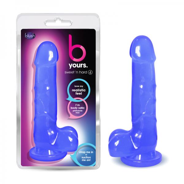 Sweet N Hard #4 Dong With Suction Cup & Balls Blue - ACME Pleasure