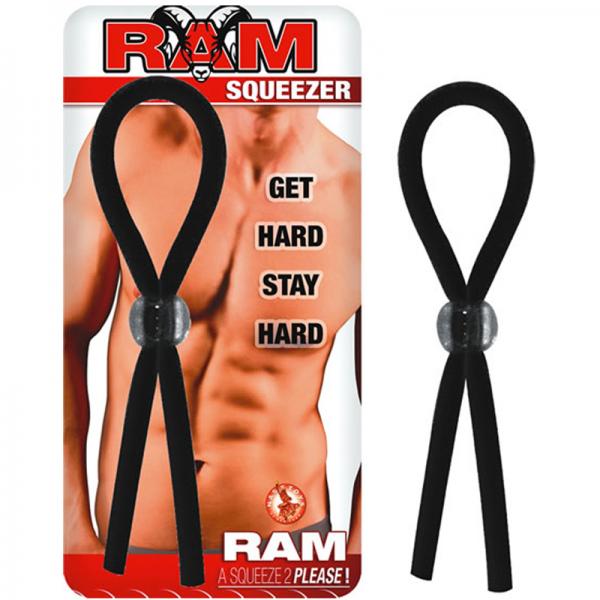 Ram Squeezer Black Cock Ring - ACME Pleasure