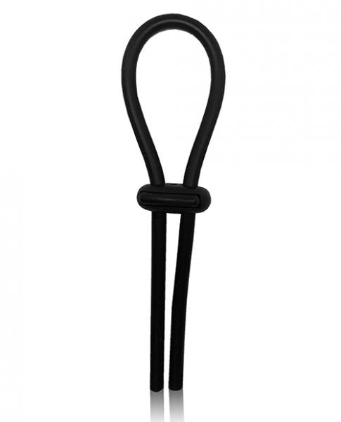 Rock Solid Lasso Single Adjustable Black Silicone Cock Tie - ACME Pleasure