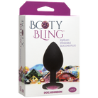 Booty Bling Large Butt Plug Black Pink Stone - ACME Pleasure