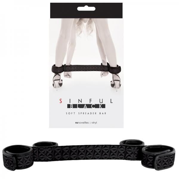 Sinful Soft Spreader Bar Black - ACME Pleasure