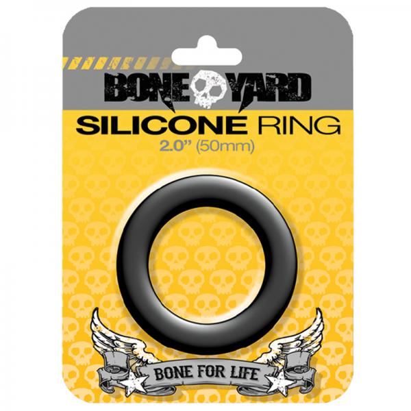 Boneyard Silicone Cock Ring 2 inches Black - ACME Pleasure