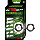 My Ten Erection Rings Beaded Comfort Rings Black - ACME Pleasure