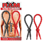 Ram Ultra Clinchers Cock Ties 2 Pack Red, Black - ACME Pleasure