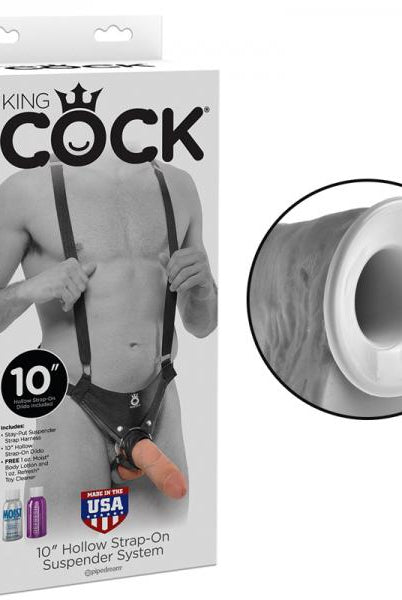 King Cock 10 in Hollow Strap On Suspender System - ACME Pleasure