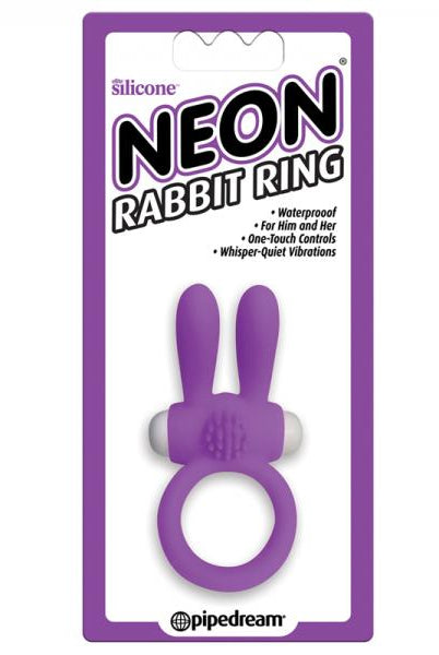 Neon Rabbit Ring Vibrator Purple - ACME Pleasure