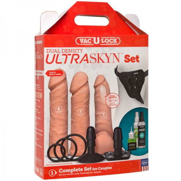 Vac-U-Lock Dual Density Ultraskyn Set - Beige - ACME Pleasure