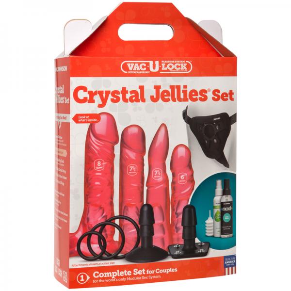Vac-U-Lock Crystal Jellies Set - Pink - ACME Pleasure