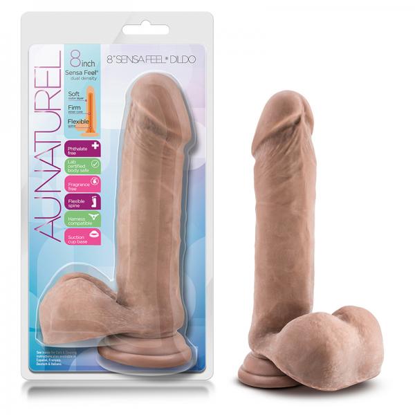 Au Naturel 8 inches Sensa Feel Dildo Latin Tan - ACME Pleasure