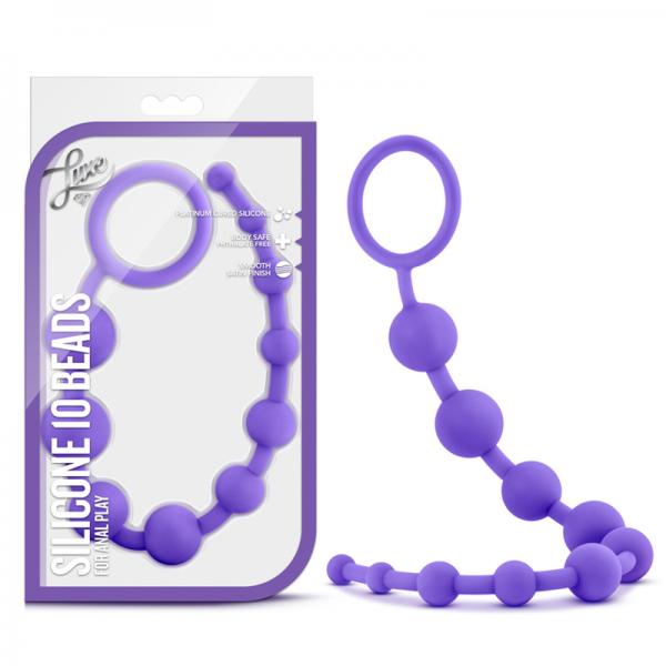 Luxe Silicone 10 Beads Purple - ACME Pleasure