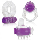 Ring True Unique Pleasure Rings Kit Clear Purple 3 Pack - ACME Pleasure