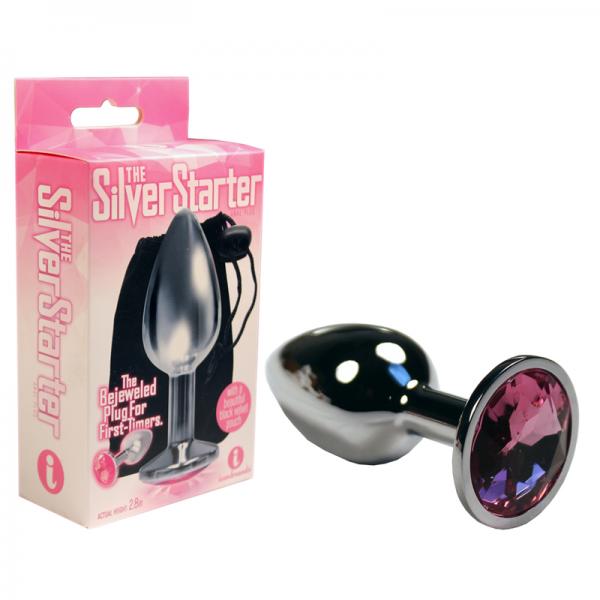 Silver Starter Bejeweled Stainless Steel Plug - ACME Pleasure