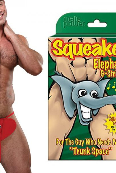 Squeaker Elephant G-string Red - ACME Pleasure