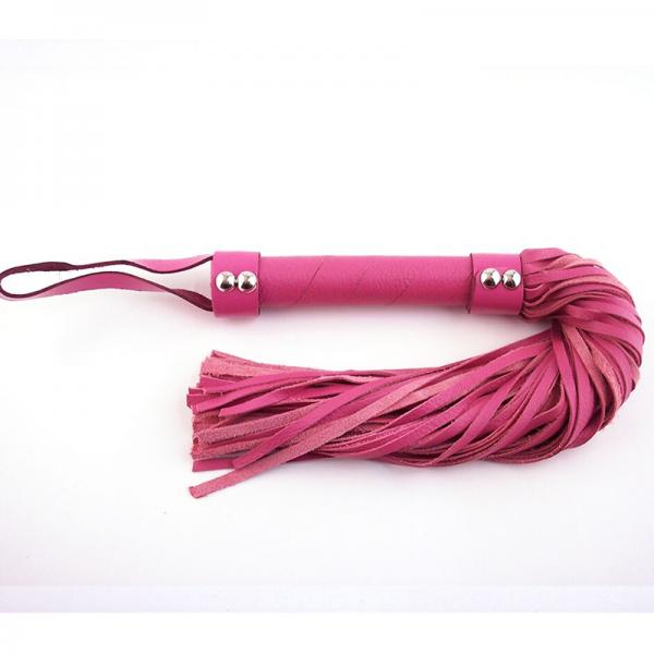 Rouge H-style Leather Flogger Pink - ACME Pleasure