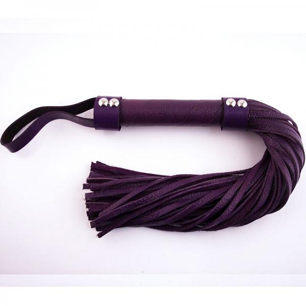 Rouge H-style Leather Flogger Purple - ACME Pleasure