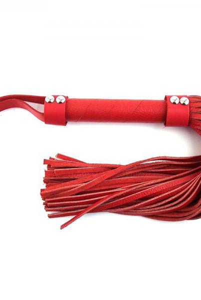 Rouge H-style Leather Flogger Red - ACME Pleasure