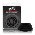 Rock Solid Tri-Pack Silicone Gasket Cock Rings Black - ACME Pleasure