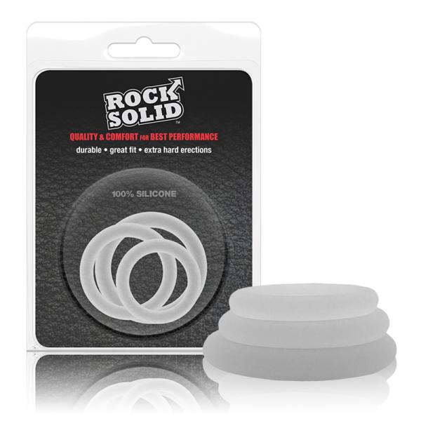 Rock Solid Gasket Translucent Silicone 3pc Set (.75in,1in,1.25in) - ACME Pleasure